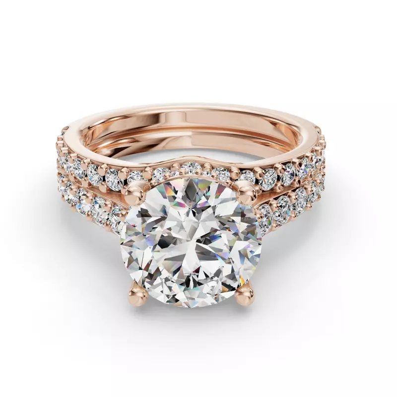 14K Rose Gold Abigail Pave Band