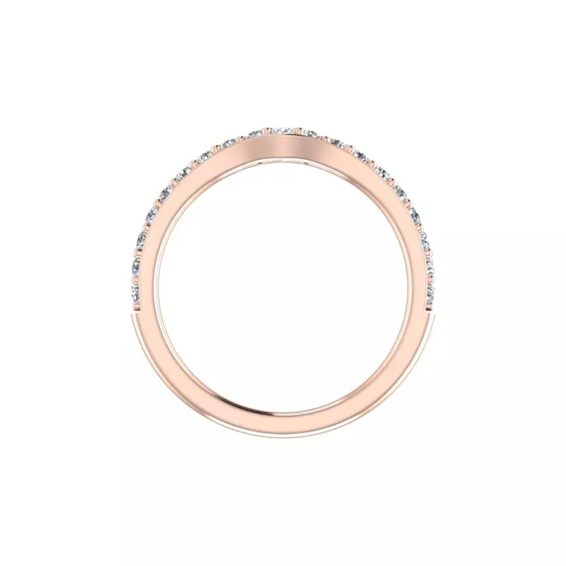 14K Rose Gold Abigail Pave Band