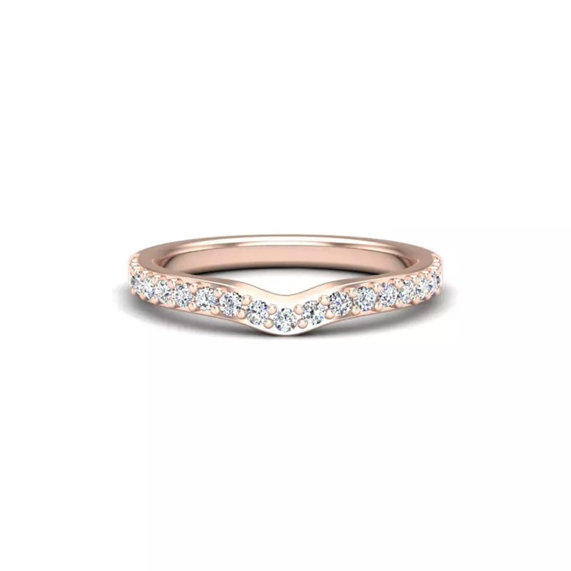 14K Rose Gold Abigail Pave Band