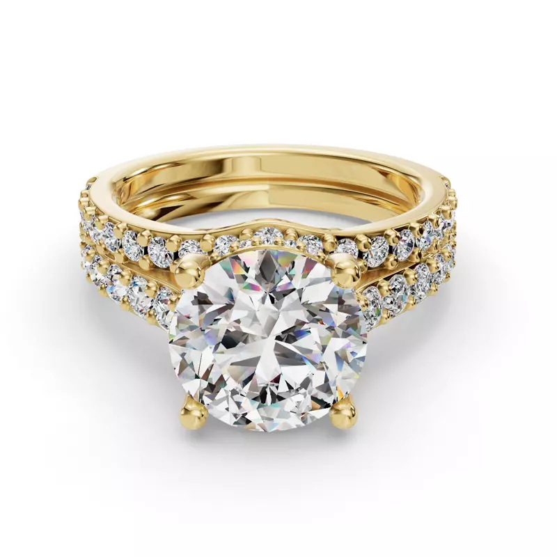 14K Yellow Gold Abigail Pave Band