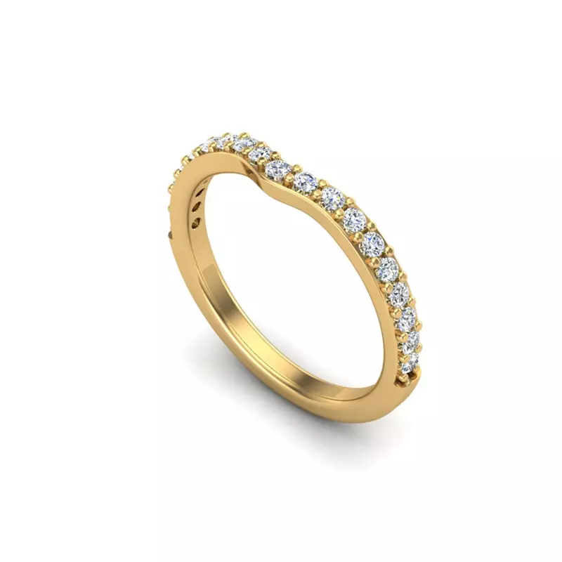 14K Yellow Gold Abigail Pave Band