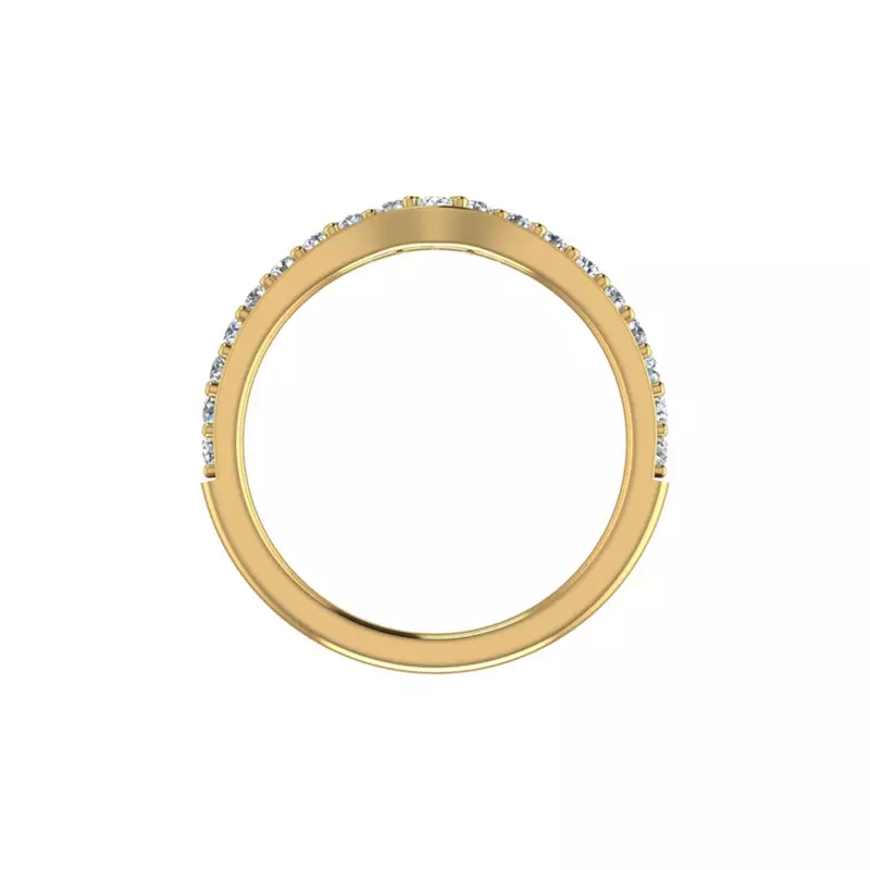 14K Yellow Gold Abigail Pave Band