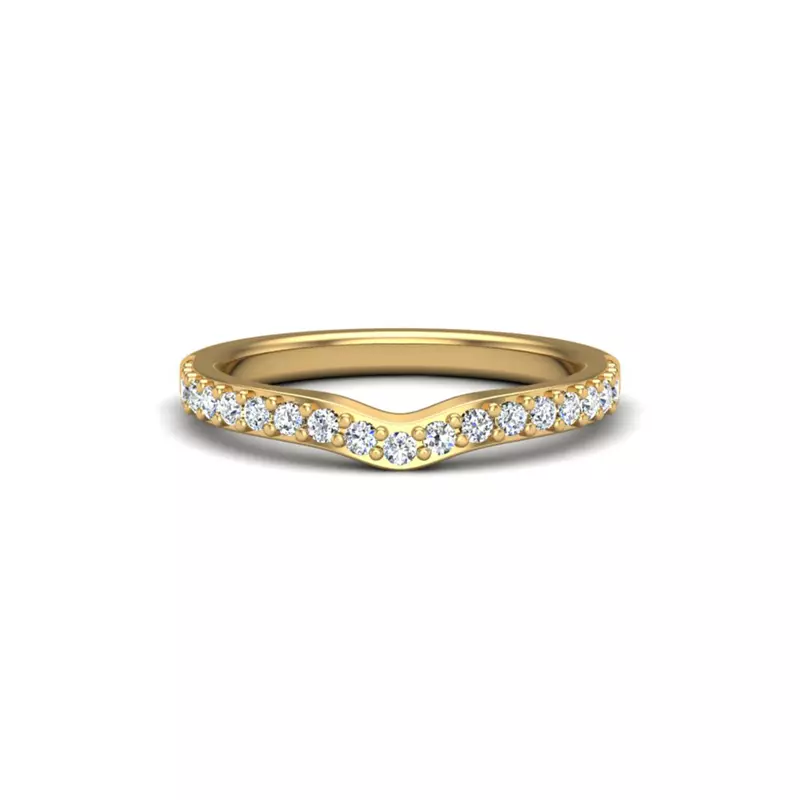 14K Yellow Gold Abigail Pave Band