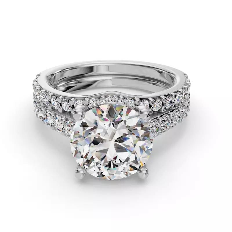 18K White Gold Abigail Pave Band