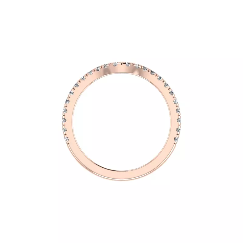 14K Rose Gold Harmony Pave Band