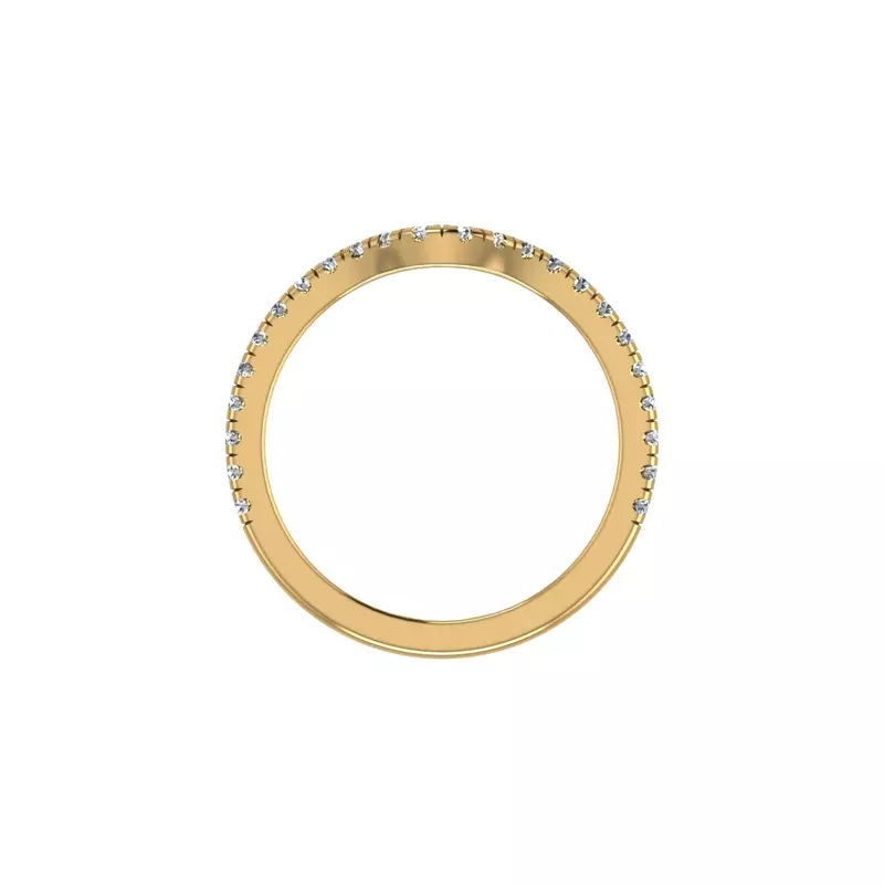 14K Yellow Gold Harmony Pave Band