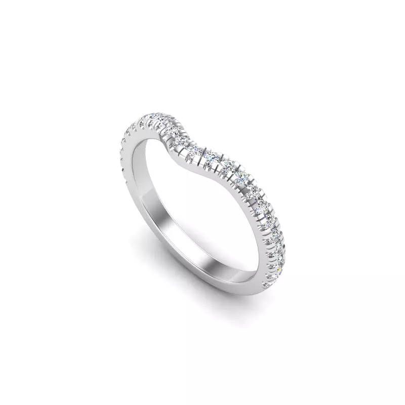 Platinum Harmony Pave Band