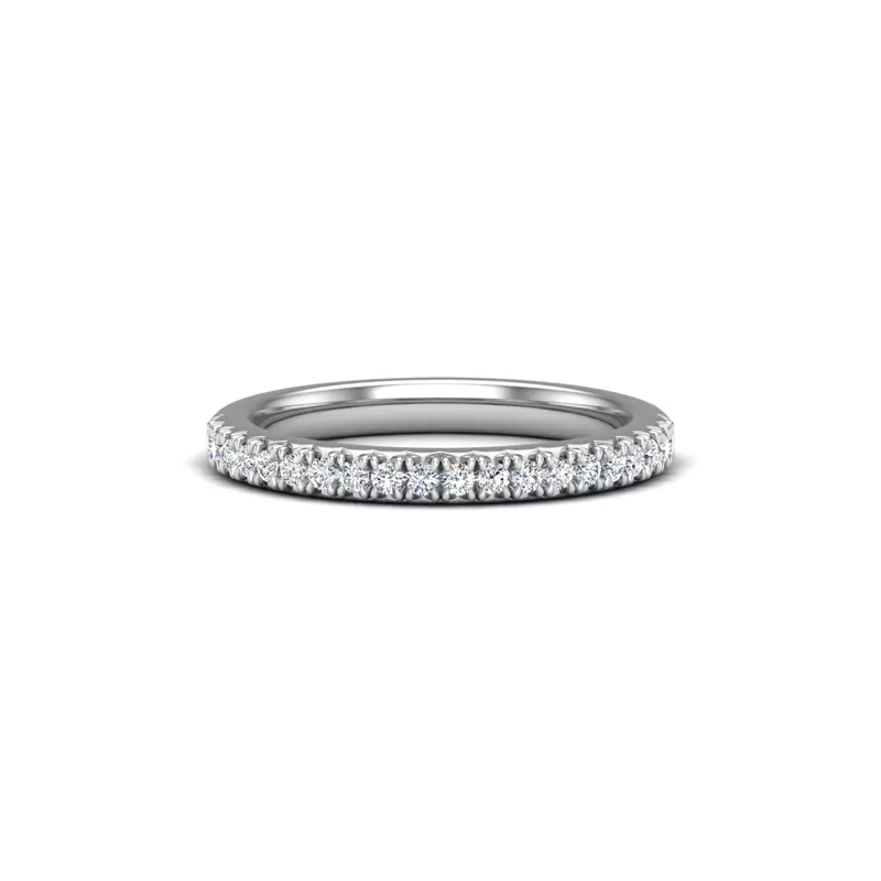 14K White Gold Gianna French Pave Band