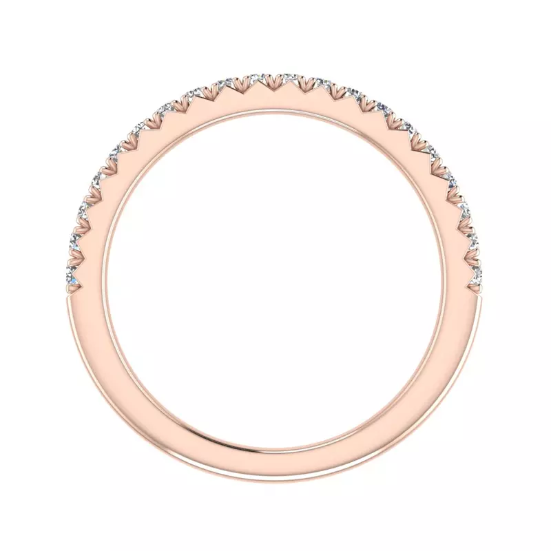14K Rose Gold Magnolia Pave Band