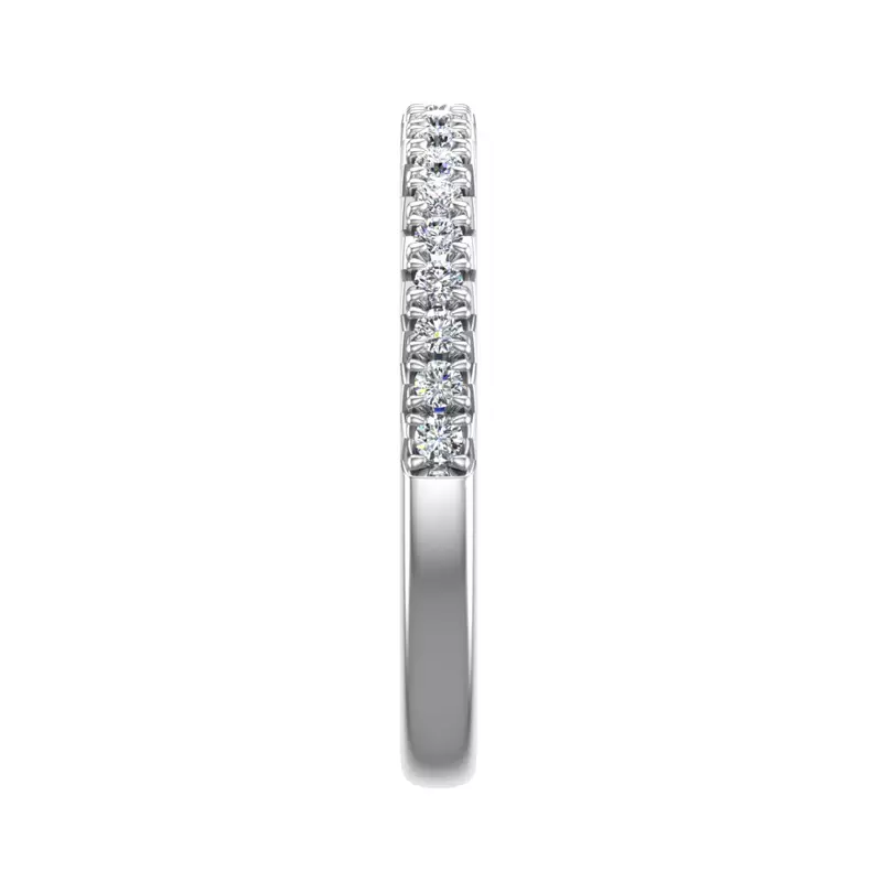 18K White Gold Magnolia Pave Band