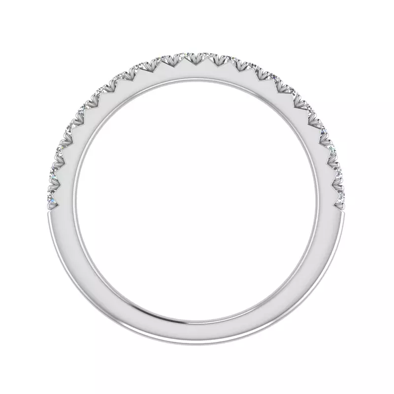 18K White Gold Magnolia Pave Band