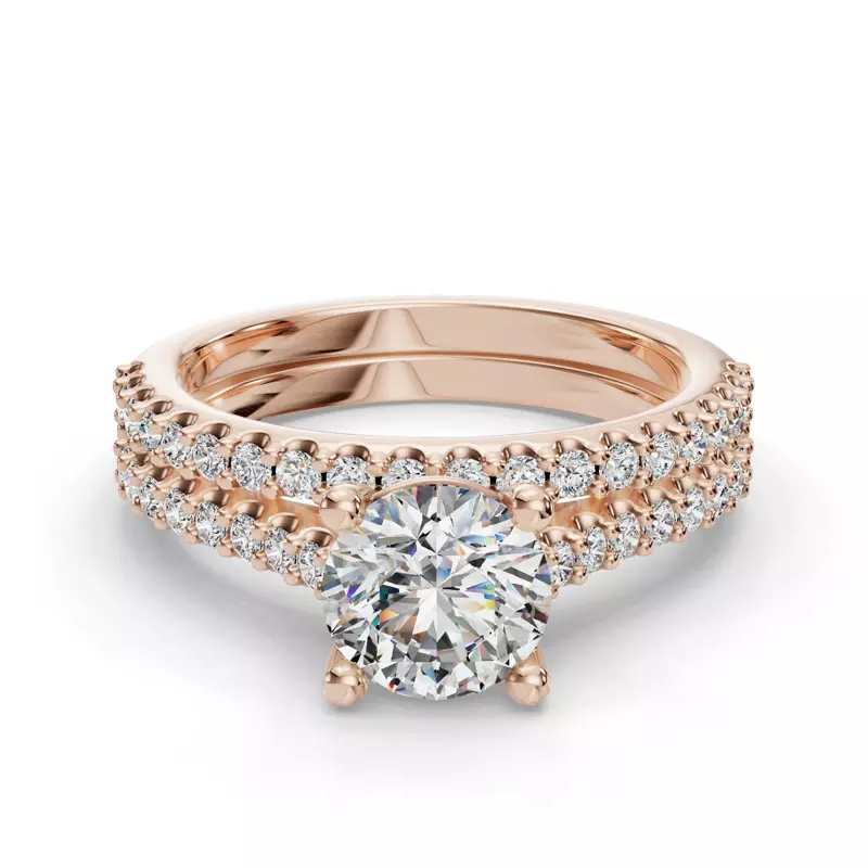 14K Rose Gold Catalina Pave Band
