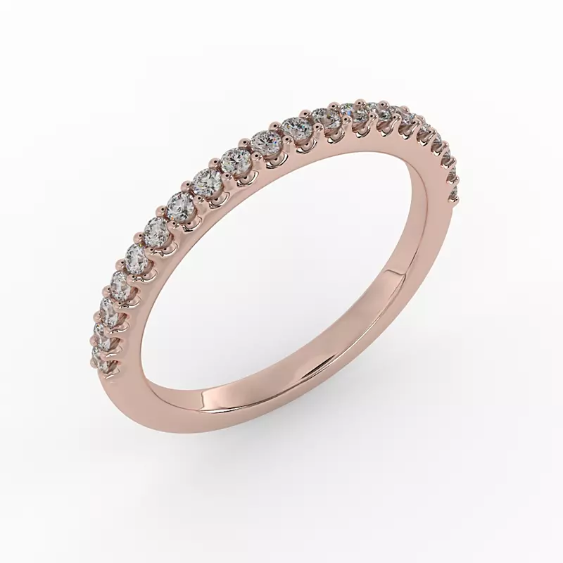 14K Rose Gold Catalina Pave Band