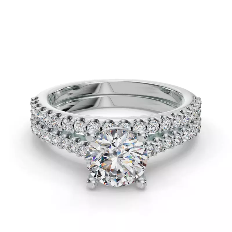14K White Gold Catalina Pave Band