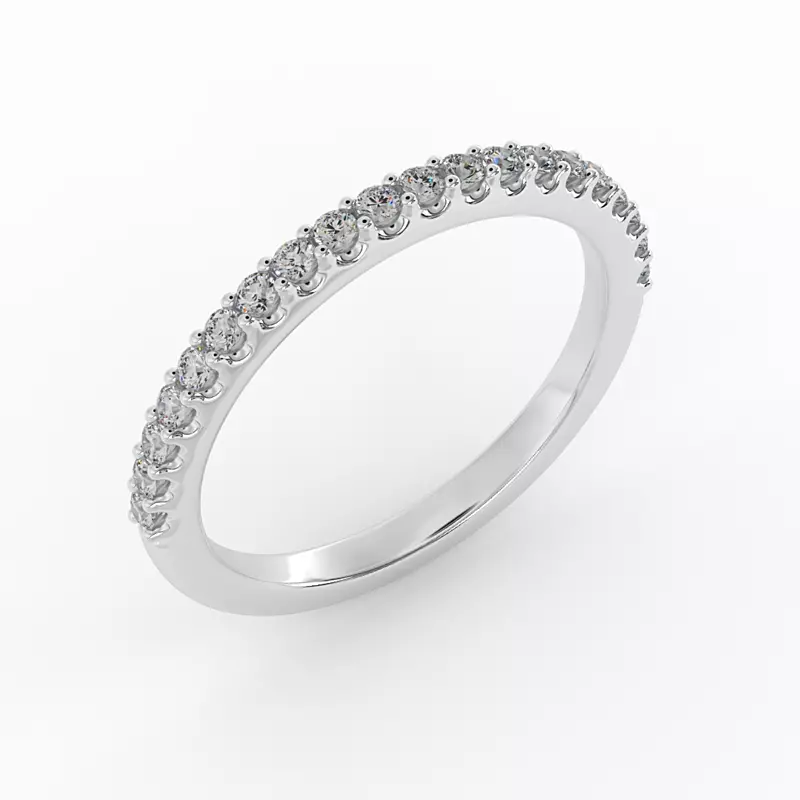 Platinum Catalina Pave Band
