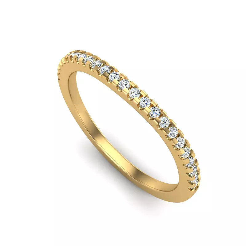 14K Yellow Gold Linnea  Pave Band