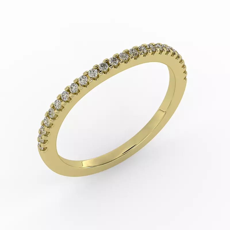 14K Yellow Gold Linnea  Pave Band