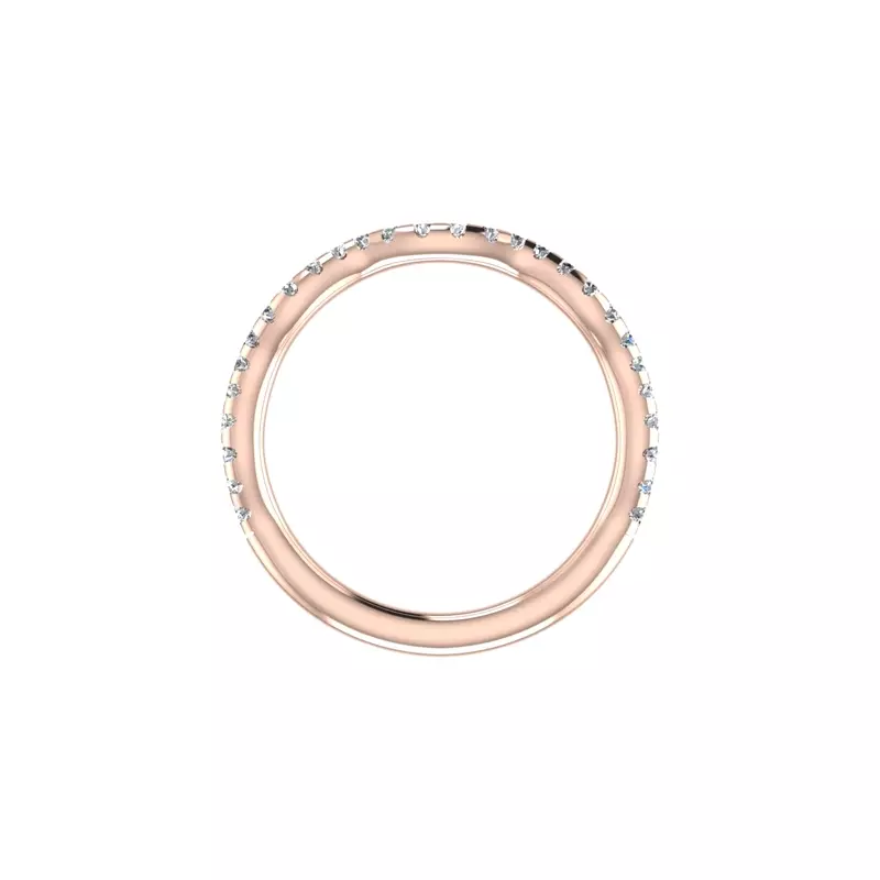 14K Rose Gold Sloane Pave Band