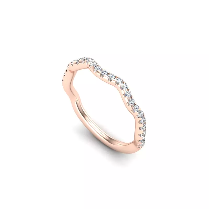 14K Rose Gold Sloane Pave Band