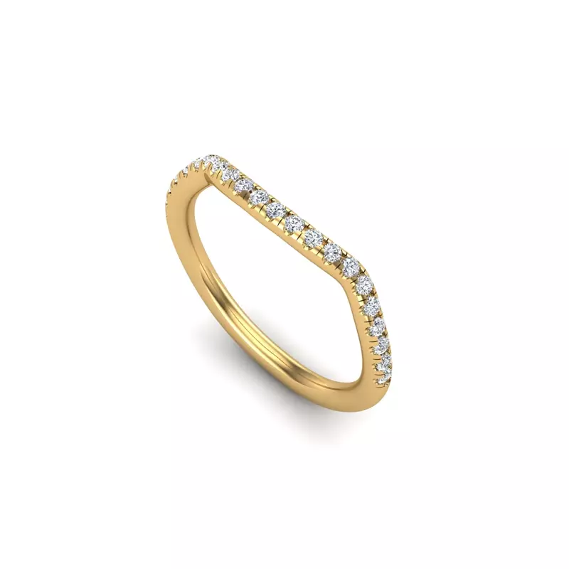 18K Yellow Gold June Pave Band