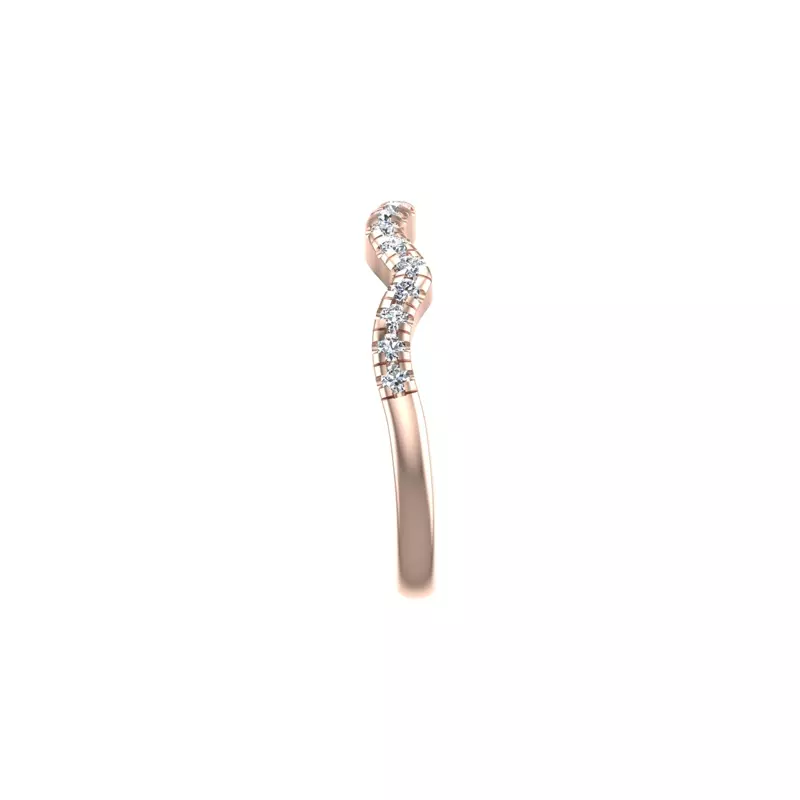 14K Rose Gold Sara Pave Band