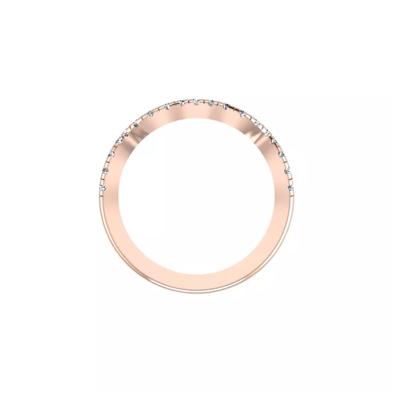 14K Rose Gold Sara Pave Band