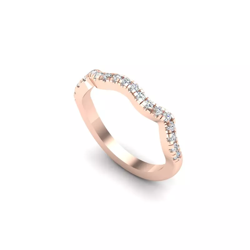 14K Rose Gold Sara Pave Band