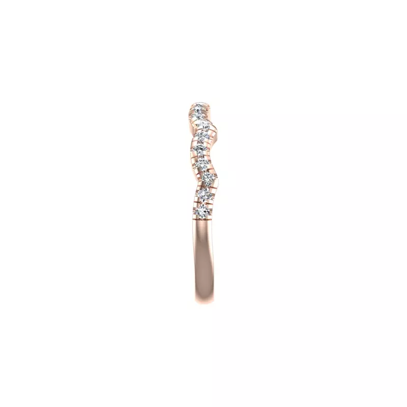 14K Rose Gold Ada Pave Band