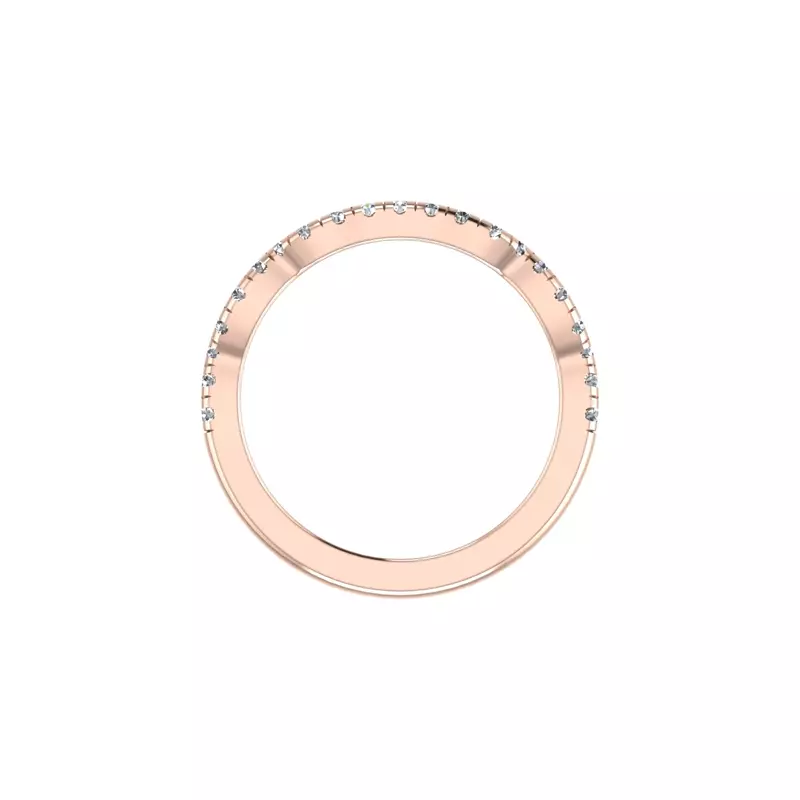 14K Rose Gold Ada Pave Band