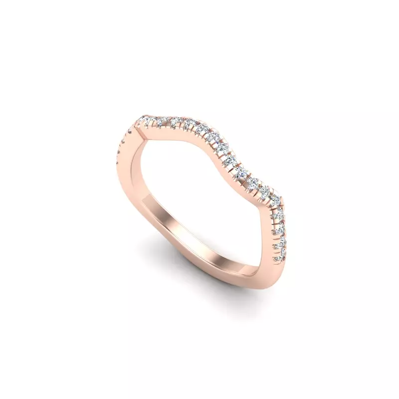 14K Rose Gold Kimberly Pave Band
