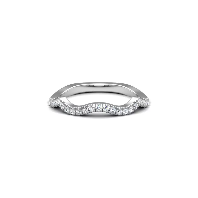 14K White Gold Kimberly Pave Band