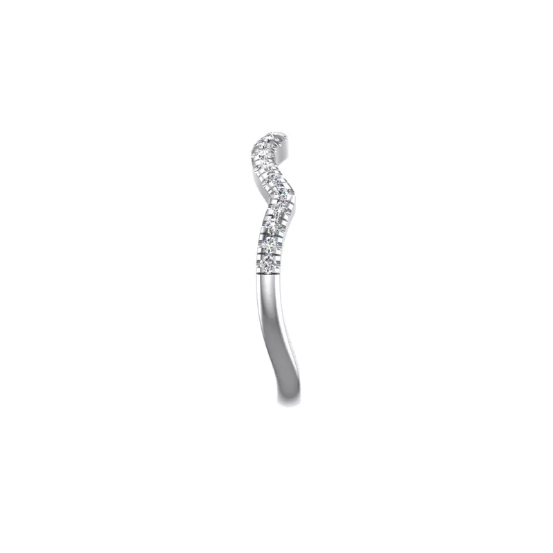 14K White Gold Kimberly Pave Band