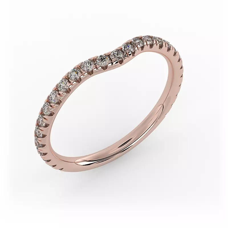 14K Rose Gold Chloe Pave Band