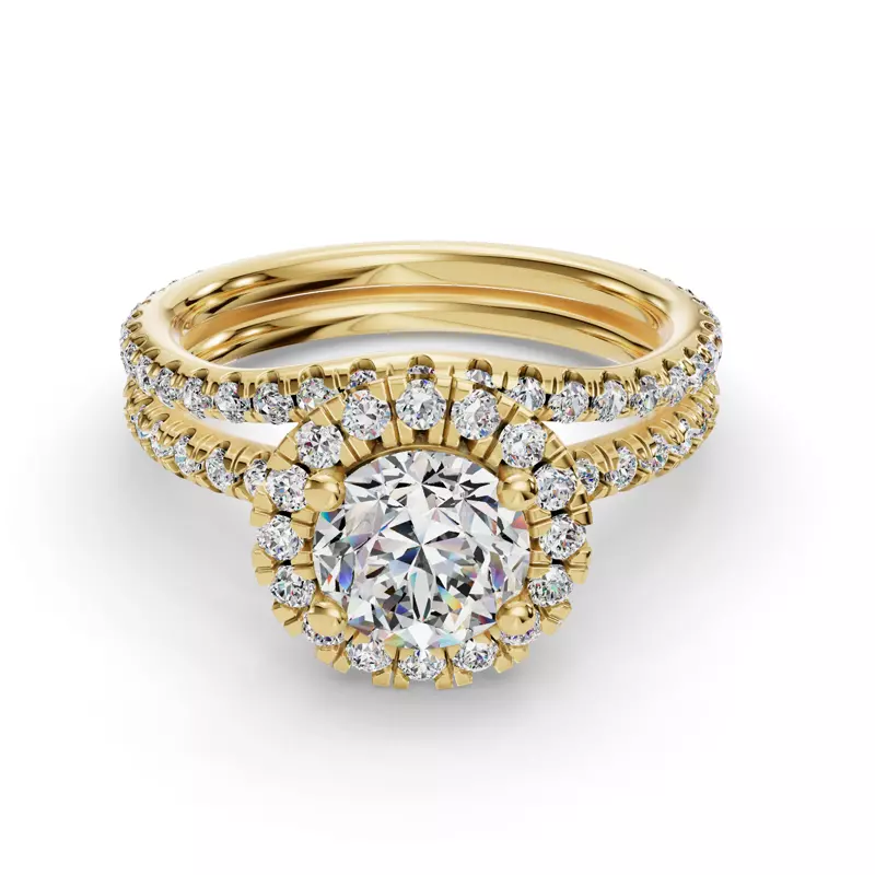 18K Yellow Gold Chloe Pave Band