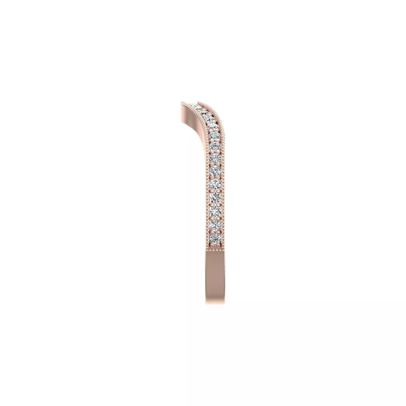 14K Rose Gold Tessa Pave Band