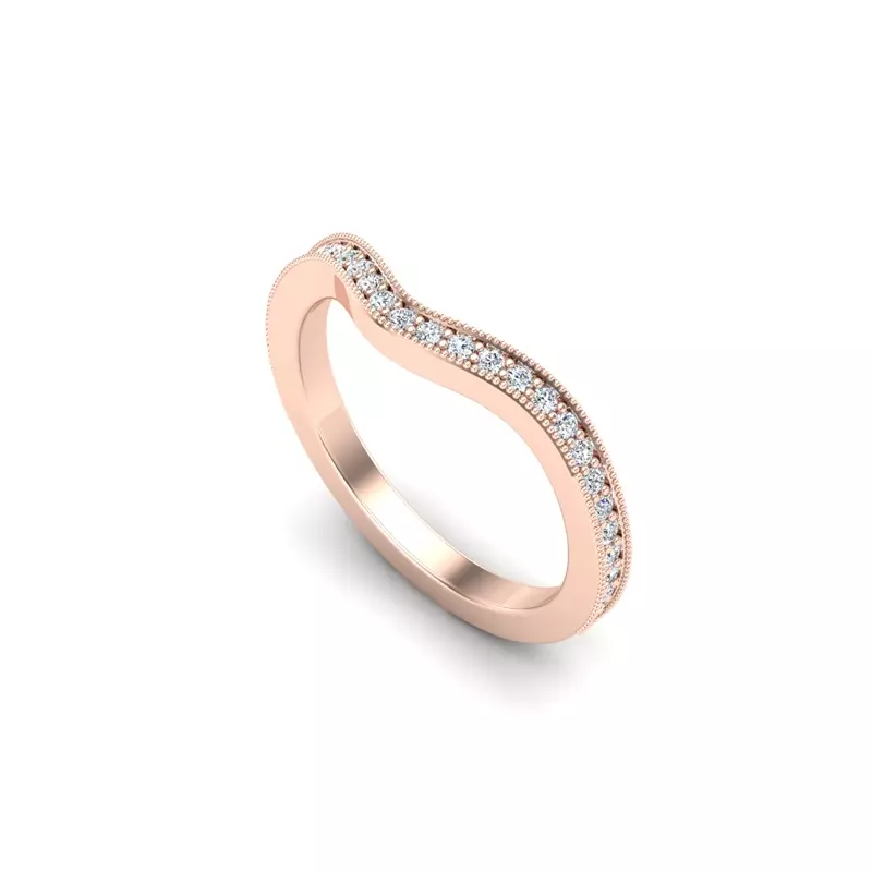 14K Rose Gold Tessa Pave Band