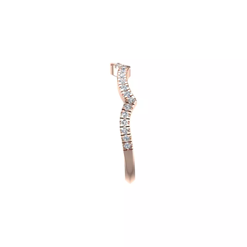 14K Rose Gold Oakley Pave Band
