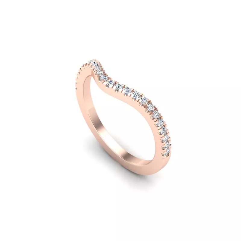 14K Rose Gold Kailani Pave Band
