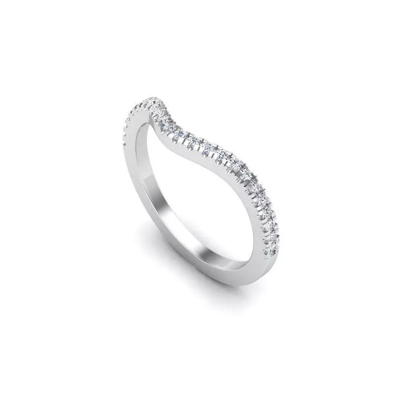 18K White Gold Kailani Pave Band