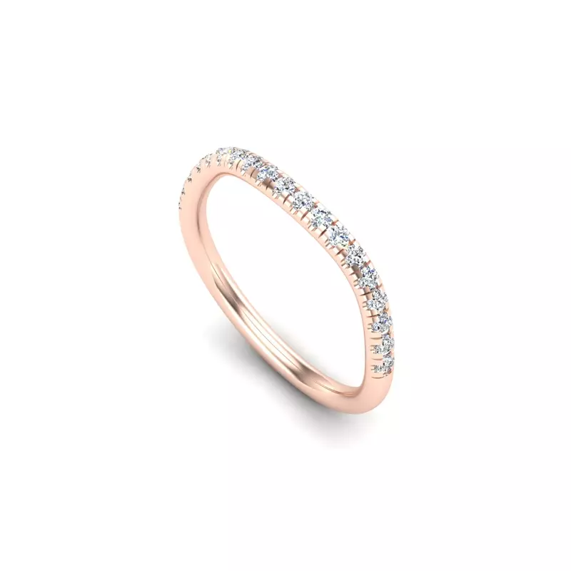 14K Rose Gold Alaya Pave Band
