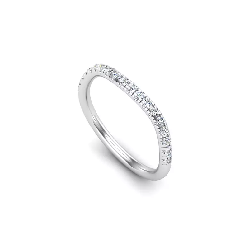 18K White Gold Alaya Pave Band