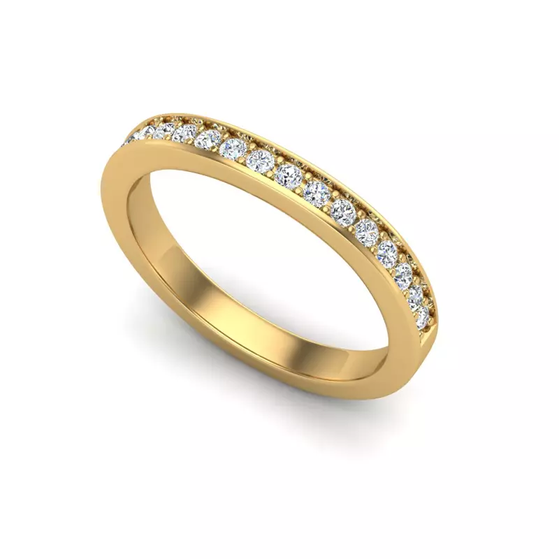 14K Yellow Gold Amira Pave Band
