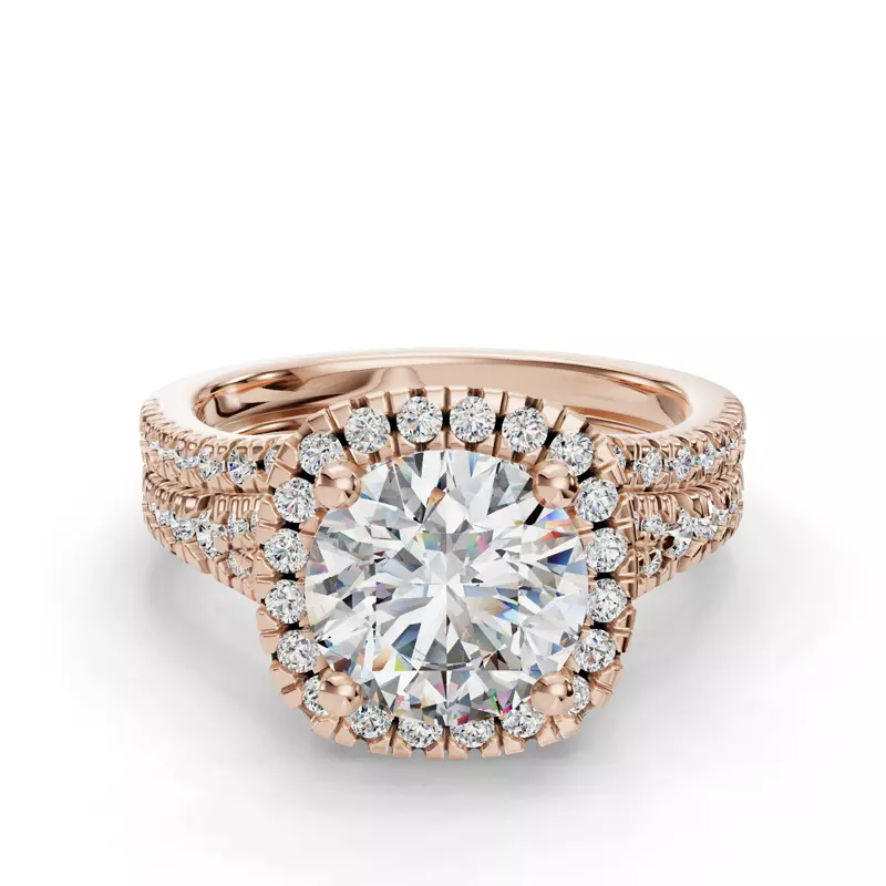 14K Rose Gold Grace Pave Band