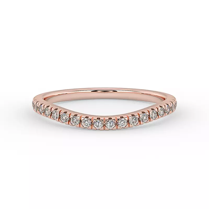 14K Rose Gold Grace Pave Band