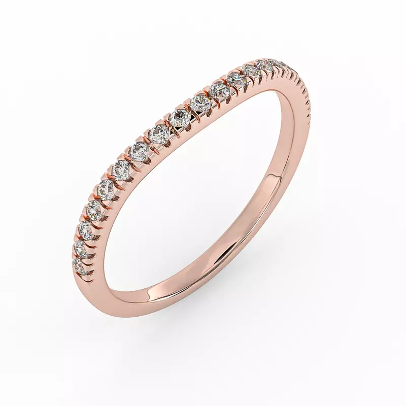 14K Rose Gold Grace Pave Band