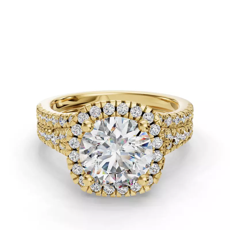14K Yellow Gold Grace Pave Band