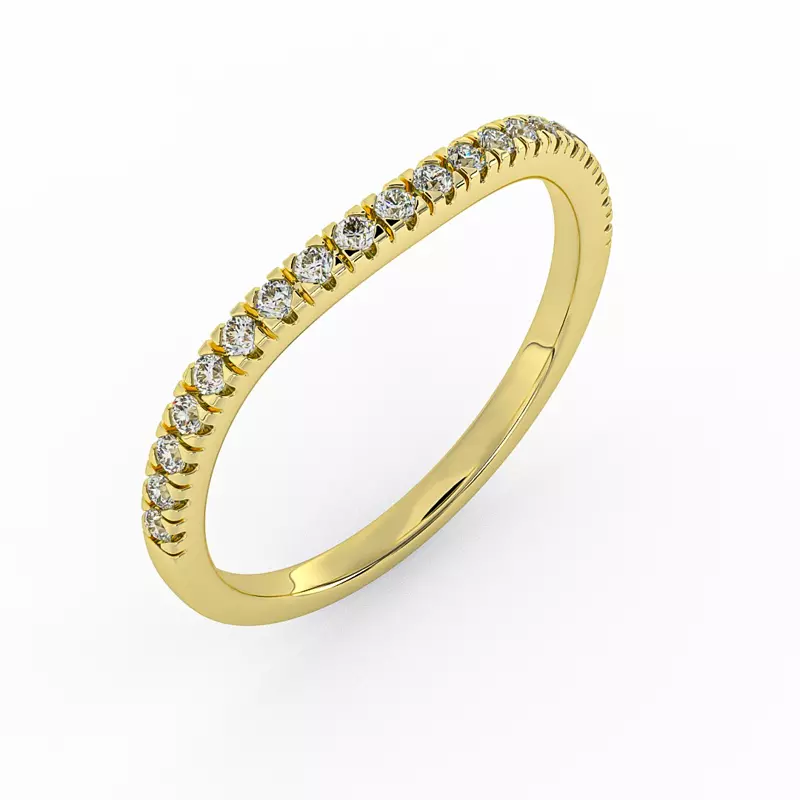 14K Yellow Gold Grace Pave Band