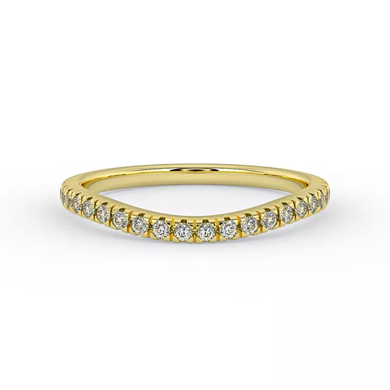 18K Yellow Gold Grace Pave Band