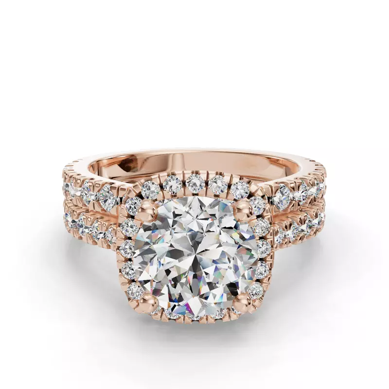 14K Rose Gold Riley Pave Band