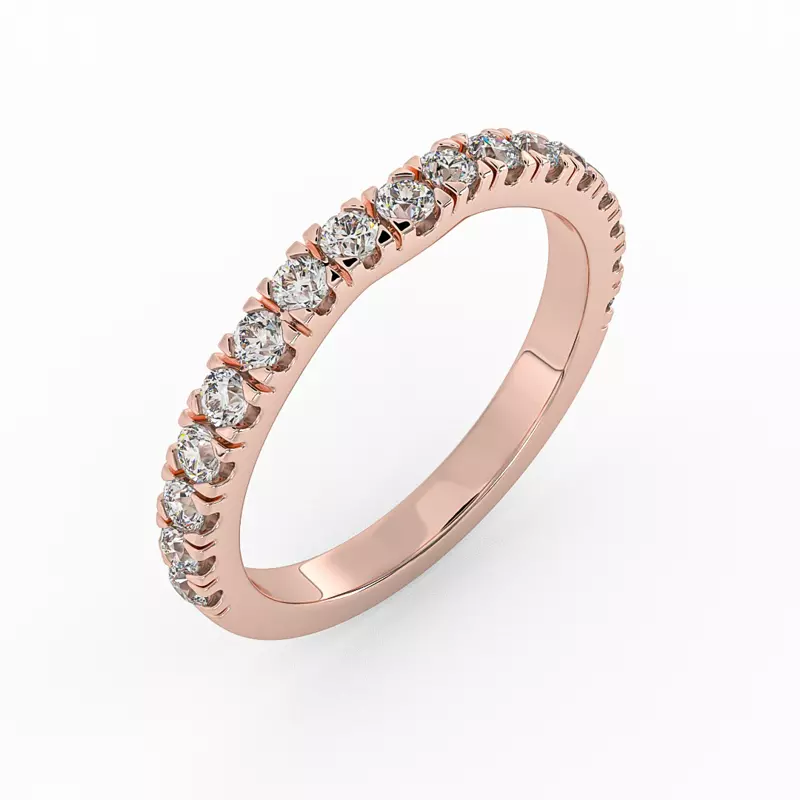 14K Rose Gold Riley Pave Band
